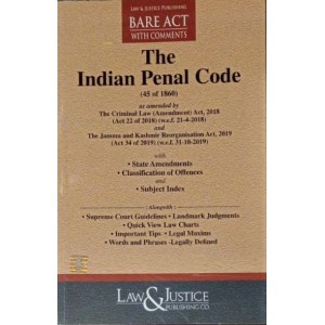 Law & Justice Publishing Co's The Indian Penal Code, 1860 (IPC) Bare Act 2024